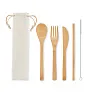 SETSTRAW bamboo cutlery set in pouch