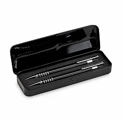 Ball pen set in metal box