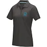 Graphite short sleeve women’s GOTS organic polo - Elevate NXT