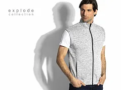 mélange zippered vest - EXPLODE