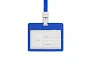HOLDING plastic ID card holder with lanyard