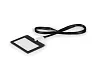 HOLDING plastic ID card holder with lanyard
