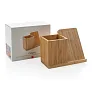  Calgary bamboo 5W wireless charger with pen holder