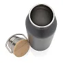  Modern stainless steel bottle with bamboo lid - XD Collection