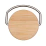  Modern stainless steel bottle with bamboo lid - XD Collection