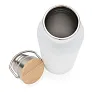 Modern stainless steel bottle with bamboo lid - XD Collection