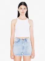 WOMEN'S COTTON SPANDEX CROP TANK - American Apparel