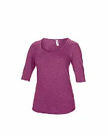 WOMEN’S TRI-BLEND DEEP SCOOP 1/2 SLEEVE TEE - Anvil