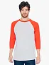  Unisex polipamučna majica s raglan dugim rukavima - 125 g/m² - American Apparel