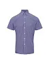  MEN'S SHORT SLEEVE GINGHAM COTTON MICROCHECK SHIRT - Premier