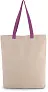  SHOPPER BAG WITH GUSSET AND CONTRAST COLOUR HANDLE, 220 g/m2 - Kimood
