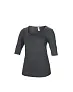  WOMEN’S TRI-BLEND DEEP SCOOP 1/2 SLEEVE TEE - Anvil