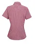  WOMEN'S SHORT SLEEVE GINGHAM MICROCHECK SHIRT - Premier