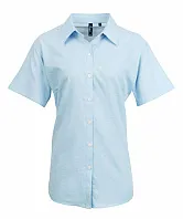 WOMEN'S SHORT SLEEVE SIGNATURE OXFORD BLOUSE - Premier