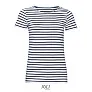  SOL'S MILES WOMEN - ROUND NECK STRIPED T-SHIRT - SOL'S