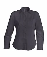 LADIES' LONG-SLEEVED COTTON POPLIN SHIRT - Kariban