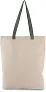  SHOPPER BAG WITH GUSSET AND CONTRAST COLOUR HANDLE, 220 g/m2 - Kimood