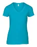  WOMEN'S LIGHTWEIGHT V-NECK TEE - Anvil