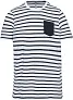  KIDS' STRIPED SHORT SLEEVE SAILOR T-SHIRT WITH POCKET - 160 g/m² - Kariban