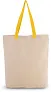  SHOPPER BAG WITH GUSSET AND CONTRAST COLOUR HANDLE, 220 g/m2 - Kimood