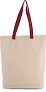  SHOPPER BAG WITH GUSSET AND CONTRAST COLOUR HANDLE, 220 g/m2 - Kimood