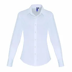 WOMEN'S STRETCH-FIT COTTON POPLIN LONG SLEEVE SHIRT - Premier