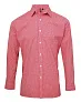  MEN'S LONG SLEEVE GINGHAM COTTON MICROCHECK SHIRT - Premier