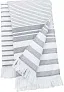  STRIPED FRINGED FOUTA - Kariban