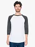  Unisex polipamučna majica s raglan dugim rukavima - 125 g/m² - American Apparel