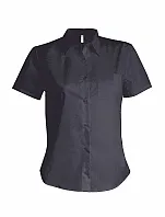 LADIES' SHORT-SLEEVED COTTON POPLIN SHIRT - Kariban