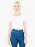  WOMEN'S COTTON SPANDEX SHORT SLEEVE CROP TOP - American Apparel