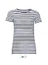  SOL'S MILES WOMEN - ROUND NECK STRIPED T-SHIRT - SOL'S