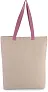  SHOPPER BAG WITH GUSSET AND CONTRAST COLOUR HANDLE, 220 g/m2 - Kimood