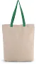  SHOPPER BAG WITH GUSSET AND CONTRAST COLOUR HANDLE, 220 g/m2 - Kimood
