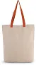  SHOPPER BAG WITH GUSSET AND CONTRAST COLOUR HANDLE, 220 g/m2 - Kimood