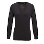 WOMEN'S KNITTED V-NECK SWEATER - Premier