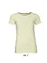  SOL'S MILES WOMEN - ROUND NECK STRIPED T-SHIRT - SOL'S