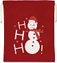  COTTON BAG WITH SNOWMAN DESIGN AND DRAWCORD CLOSURE - Kimood