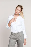 LADIES’ LONG-SLEEVED COTTON POPLIN SHIRT - Kariban