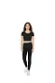  WOMEN'S COTTON SPANDEX SHORT SLEEVE CROP TOP - American Apparel