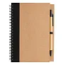  Kraft spiral notebook with pen - XD Collection