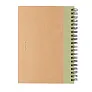  Kraft spiral notebook with pen - XD Collection
