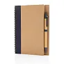  Kraft spiral notebook with pen - XD Collection