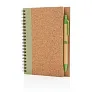  Cork spiral notebook with pen - XD Collection