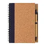  Cork spiral notebook with pen - XD Collection