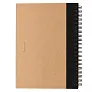  Kraft spiral notebook with pen - XD Collection