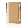  Kraft spiral notebook with pen - XD Collection
