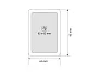 BELLA R rectangular plastic mirror