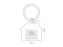HUS COLORE Metal keyring