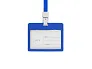 HOLDING plastic ID card holder with lanyard
